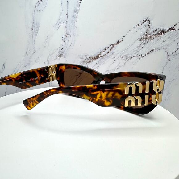 New MIU MIU Sunglasses Runway Glimpse Authentic Brown Tortoise Square Cat Eye main image 6